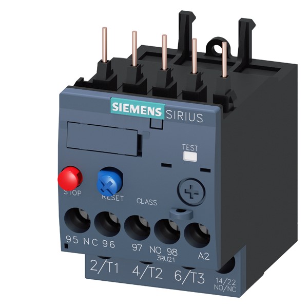 Relé de sobrecarga 3,5…5,0 A térmico para protección de motores tamaño S00, clase 10 para montar en contactor Circuito principal: atornillable circuito auxiliar: atornillable Rearme manual/automático, FABRICADO POR SIEMENS EN CHINA